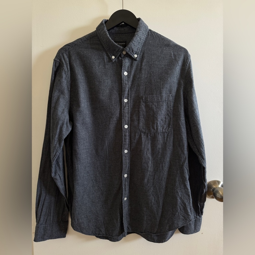 Club Monaco Long Sleeve Button Down Shirt - Houndstooth